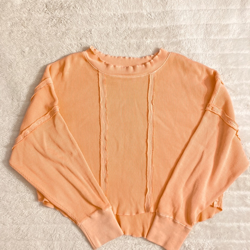 We The Free Waffle Knit Thermal Long Sleeve Top